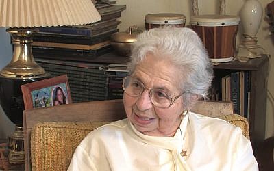 Holocaust survivor Ruth Goldschmiedova Sax. (Screen capture: YouTube)