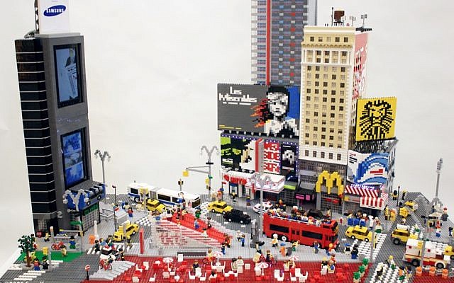 Sean Kenney's Times Square sculpture, in Lego (Courtesy Sean Kenney)