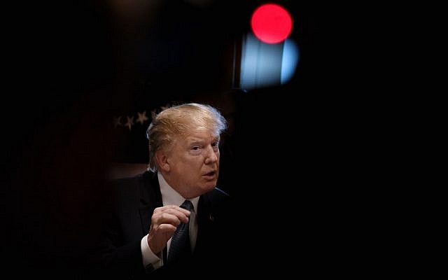 US President Donald Trump makes remarks to the media before a cabinet meeting at the White House on June 21, 2018. (AFP Photo/Olivier Douliery) US President Donald Trump makes remarks to the media before a cabinet meeting at the White House on June 21, 2018. (AFP Photo/Olivier Douliery)