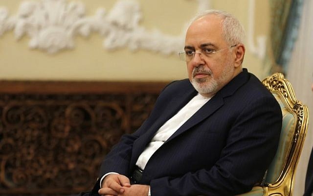 Iranian Foreign Minister Mohammad Javad Zarif seen during a meeting between the Iranian president and the North Korean foreign minister in Tehran, Iran, on August 8, 2018. (AFP/Atta Kenare) Iranian Foreign Minister Mohammad Javad Zarif seen during a meeting between the Iranian president and the North Korean foreign minister in Tehran, Iran, on August 8, 2018. (AFP/Atta Kenare)