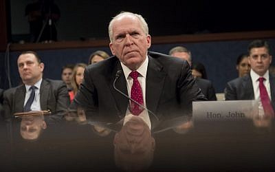 Former CIA Director John Brennan testifies during a House Permanent Select Committee on Intelligence hearing about Russian actions during the 2016 election on Capitol Hill in Washington, May 23, 2017. (AFP/Saul Loeb)