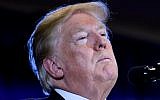 US President Donald Trump speaks during a bill signing event at Harris Conference Center August 31, 2018 in Charlotte, North Carolina. / AFP PHOTO / Brendan Smialowski