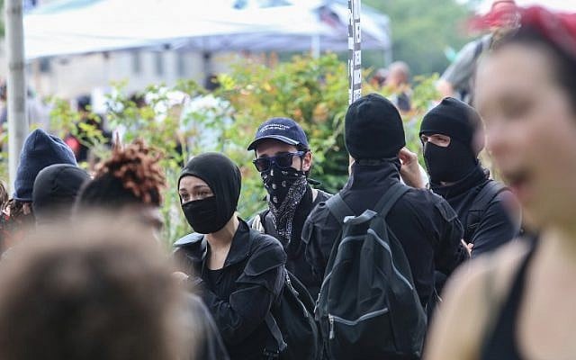 Counter protesters gather at Freedom Plaza before the Unite the Right rally in Lafayette Park on August 12, 2018 in Washington, DC. (Alex Wroblewski/Getty Images/AFP) Counter protesters gather at Freedom Plaza before the Unite the Right rally in Lafayette Park on August 12, 2018 in Washington, DC. (Alex Wroblewski/Getty Images/AFP)