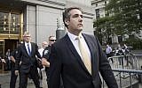 Michael Cohen, US President Donald Trump's former personal lawyer, exits the federal courthouse in New York City on August 21, 2018. (Drew Angerer/Getty Images/AFP)