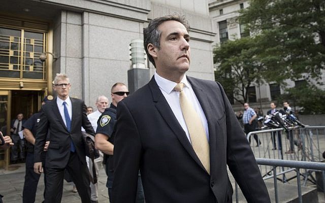 Michael Cohen, US President Donald Trump's former personal lawyer, exits the federal courthouse in New York City on August 21, 2018. (Drew Angerer/Getty Images/AFP) Michael Cohen, US President Donald Trump's former personal lawyer, exits the federal courthouse in New York City on August 21, 2018. (Drew Angerer/Getty Images/AFP)
