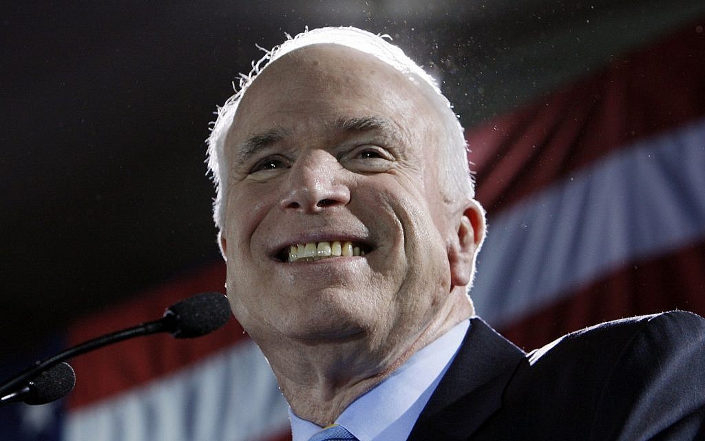 In this Jan. 29, 2008, file photo, then Republican presidential hopeful Sen. John McCain celebrates in Miami after winning the Florida Republican presidential primary (AP Photo/Charles Dharapak, File) In this Jan. 29, 2008, file photo, then Republican presidential hopeful Sen. John McCain celebrates in Miami after winning the Florida Republican presidential primary (AP Photo/Charles Dharapak, File)