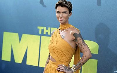 Ruby Rose attends the LA Premiere of "The Meg" at TCL Chinese Theatre on August 6, 2018, in Los Angeles, United States. (Photo by Richard Shotwell/Invision/AP)