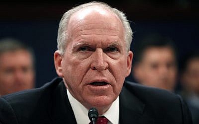 In this May 23, 2017, photo, former CIA director John Brennan testifies on Capitol Hill in Washington, before the US House Intelligence Committee Russia Investigation Task Force. (AP Photo/Pablo Martinez Monsivais)