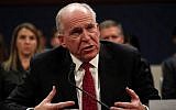 Former CIA Director John Brennan testifies on Capitol Hill in Washington, May 23, 2017, before the House Intelligence Committee Russia Investigation Task Force (AP Photo/Pablo Martinez Monsivais)