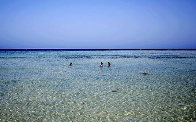 Illustrative: Children playing in the Red Sea, in Marsa Alam, Egypt, 700 kilometers (435 miles) southeast of Cairo, September 3, 2017. (AP Photo/Nariman El-Mofty) Illustrative: Children playing in the Red Sea, in Marsa Alam, Egypt, 700 kilometers (435 miles) southeast of Cairo, September 3, 2017. (AP Photo/Nariman El-Mofty)
