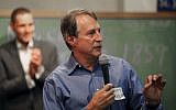In a photo from July 26, 2018, US Senate Republican candidate Sandy Pensler makes a campaign stop in Detroit. (AP Photo/Carlos Osorio)