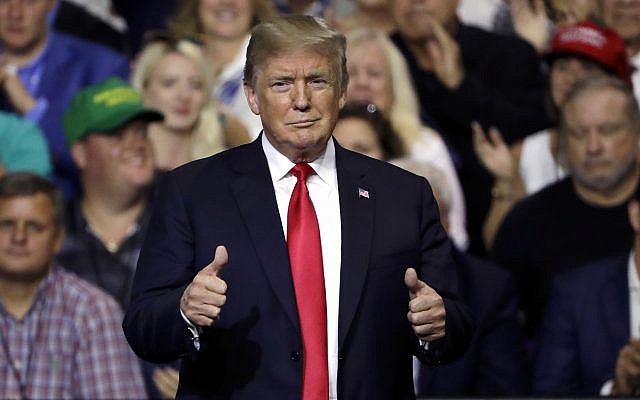 President Donald Trump gestures during a rally July 31, 2018, in Tampa, Fla. (AP Photo/Chris O'Meara) President Donald Trump gestures during a rally July 31, 2018, in Tampa, Fla. (AP Photo/Chris O'Meara)