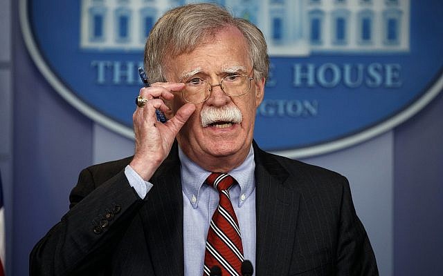 US National Security Adviser John Bolton speaks during the daily press briefing at the White House, on August 2, 2018. (AP Photo/Evan Vucci) US National Security Adviser John Bolton speaks during the daily press briefing at the White House, on August 2, 2018. (AP Photo/Evan Vucci)