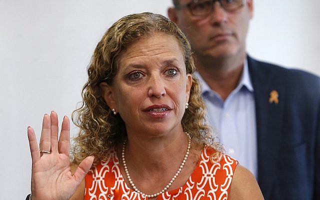 Rep. Debbie Wasserman Schultz, D-Fla., gestures as she speaks against the dangers of 3D-printed guns, along with Fred Guttenberg, rear, during a news conference at the Sunrise Police Department, August 16, 2018, in Sunrise, Florida. (AP Photo/Wilfredo Lee) Rep. Debbie Wasserman Schultz, D-Fla., gestures as she speaks against the dangers of 3D-printed guns, along with Fred Guttenberg, rear, during a news conference at the Sunrise Police Department, August 16, 2018, in Sunrise, Florida. (AP Photo/Wilfredo Lee)
