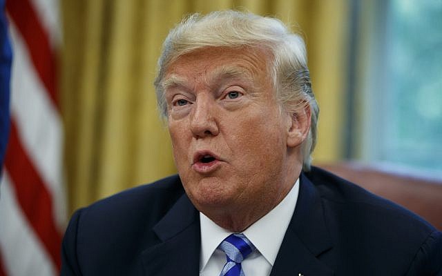 US President Donald Trump speaks during a meeting in the Oval Office of the White House, August 28, 2018, in Washington. (AP Photo/Evan Vucci) US President Donald Trump speaks during a meeting in the Oval Office of the White House, August 28, 2018, in Washington. (AP Photo/Evan Vucci)
