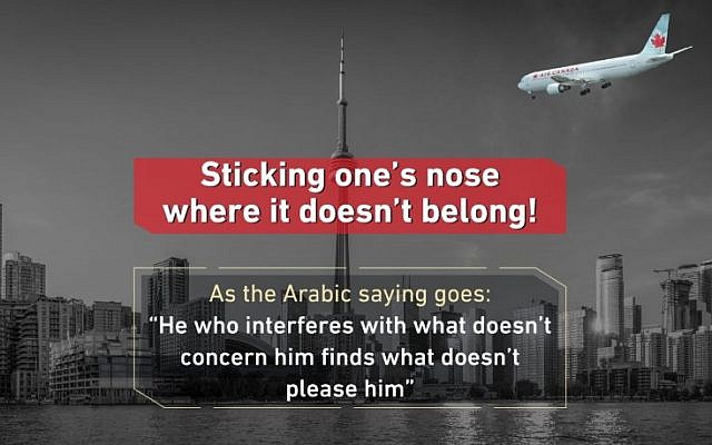 A tweet by a pro-government Saudi account on August 6, 2018 (Twitter photo)