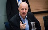Likud MK Tzachi Hanegbi at a meeting of the Defense and Foreign Affairs Committee in the Knesset. November 19, 2015. (Miriam Alster/Flash90)