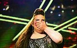 2018 Eurovision winner Netta Barzilai performs at Tel Aviv's Rabin Square on May 14, 2018. (Tomer Neuberg/Flash90)
