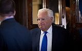 US Ambassador to Israel David Friedman in Jerusalem on August 22, 2018 (Yonatan Sindel/Flash90)