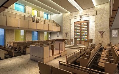A rendering of the Ohel Moshe synagogue in Manhattan's new Moise Safra Center. (Courtesy Moise Safra Center)