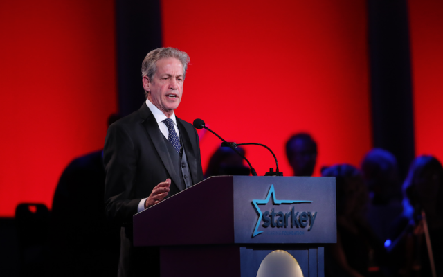 Former Senator Norm Coleman speaks at the 2016 Starkey Hearing Foundation awards gala in St Paul, Minnesota, July 17, 2016. (Adam Bettcher/Getty Images for Starkey Hearing Foundation via JTA) Former Senator Norm Coleman speaks at the 2016 Starkey Hearing Foundation awards gala in St Paul, Minnesota, July 17, 2016. (Adam Bettcher/Getty Images for Starkey Hearing Foundation via JTA)
