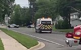 Emergency vehicles are seen in Fredericton, New Brunswick, following a shooting in the eastern Canadian city on August 10, 2018. (Screen capture: Facebook)