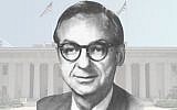 Bob Shamansky brought his Jewish sensibility to Congress. (Illustration by Charles Dunst/JTA; photo: Wikimedia Commons)