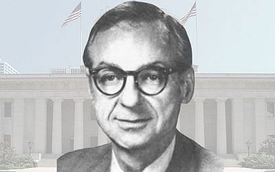 Bob Shamansky brought his Jewish sensibility to Congress. (Illustration by Charles Dunst/JTA; photo: Wikimedia Commons)
