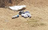 A photo released by the Israel police shows three bombs captured on the persons of two Palestinian teens at the entrance to a West Bank military court (Israel Police)