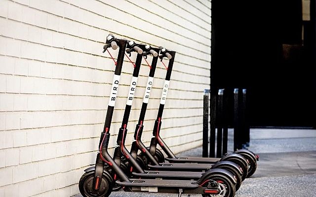 The Bird scooters set to be deployed in Israel (Courtesy)