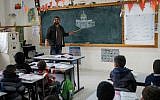 Illustrative: A Palestinian class at the Salem School, East Jerusalem, December 6, 2017. (Nasser Ishtayeh/ Flash90/ File)