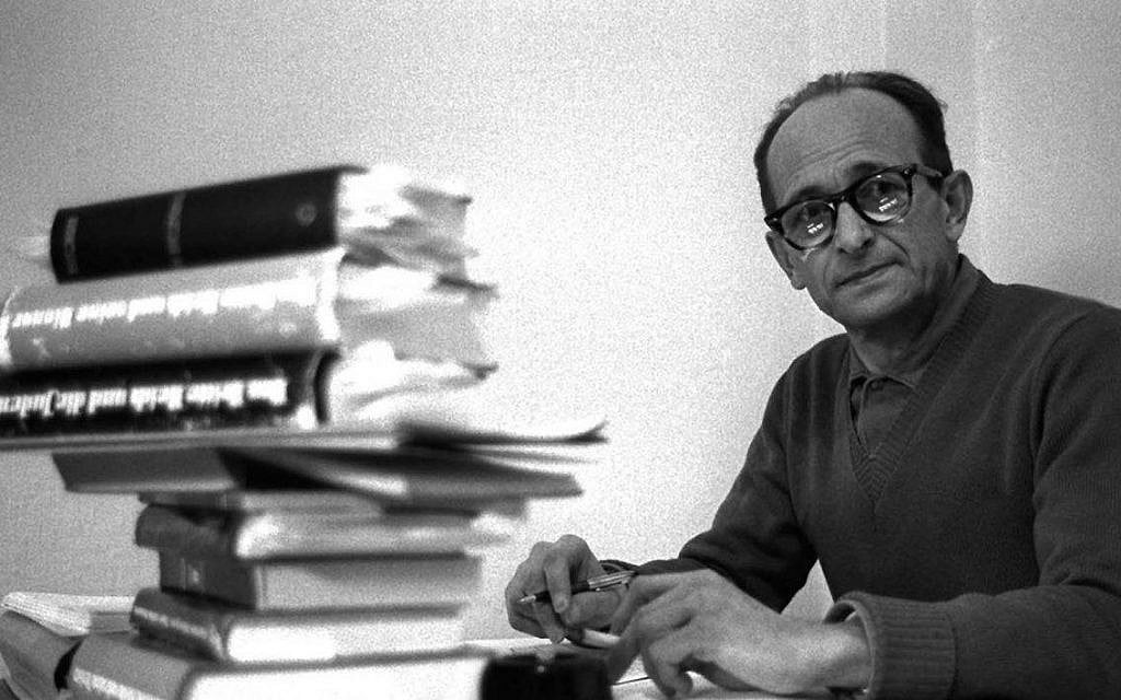 Adolf Eichmann, so-called 'architect' of the Holocaust, in his prison cell during the time of his 1961 trial in Jerusalem (public domain) Adolf Eichmann, so-called 'architect' of the Holocaust, in his prison cell during the time of his 1961 trial in Jerusalem (public domain)