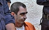 Elisha Chaibatov seen in a court before his release from jail on August 2, 2018. (Screen capture: Channel 10 news)