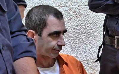 Elisha Chaibatov seen in a court before his release from jail on August 2, 2018. (Screen capture: Channel 10 news)