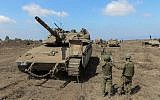 Israeli troops take part in an exercise on the Golan Heights in August 2018. (Israel Defense Forces)