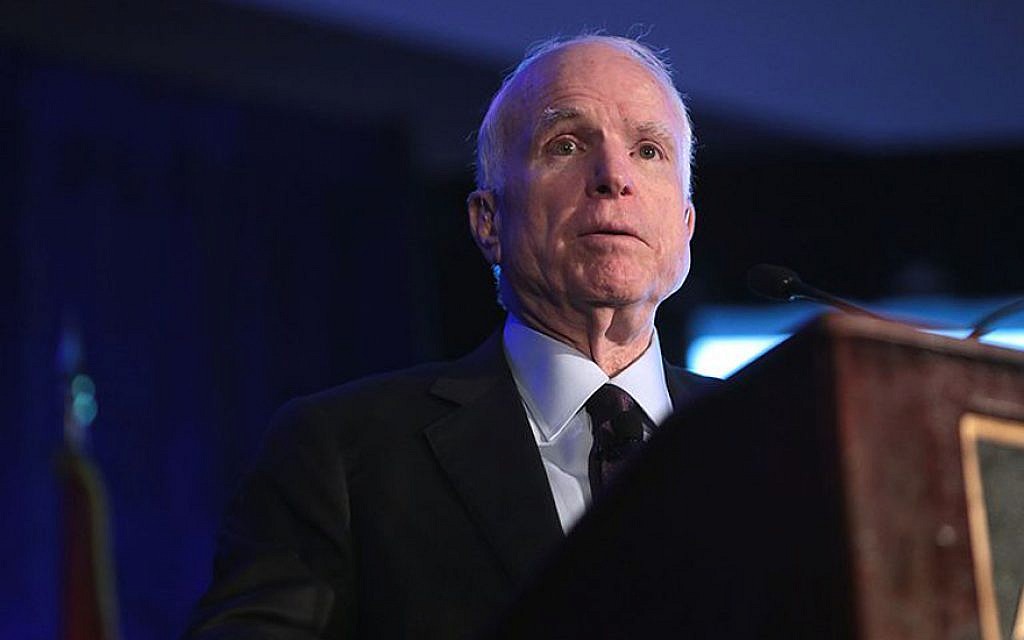 US Senator John McCain speaking at the Arizona Biltmore in Phoenix, Arizona, October 21, 2016. (Gage Skidmore) US Senator John McCain speaking at the Arizona Biltmore in Phoenix, Arizona, October 21, 2016. (Gage Skidmore)