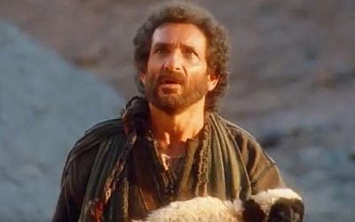 Ben Kingsley portrays Moses in a 1996 film. (Screen capture: YouTube)