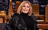 Roseanne Barr at “The Tonight Show Starring Jimmy Fallon” in New York, April 30, 2018. (Theo Wargo/Getty Images for NBC via JTA)