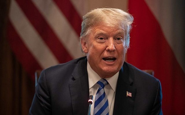 US President Donald Trump meets with the Emir of Kuwait Sheikh Sabah al-Ahmad al-Jaber al-Sabah (not seen) in the Oval Office at the White House in Washington, DC, on September 5, 2018. (Nicholas Kamm/AFP) US President Donald Trump meets with the Emir of Kuwait Sheikh Sabah al-Ahmad al-Jaber al-Sabah (not seen) in the Oval Office at the White House in Washington, DC, on September 5, 2018. (Nicholas Kamm/AFP)