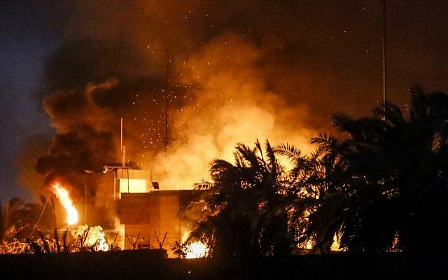 The Iranian consulate in the southern Iraqi city of Basra is seen after it was stormed and set ablaze by protesters during demonstrations over poor public services. (AFP Photo/Haidar Mohammad Ali) The Iranian consulate in the southern Iraqi city of Basra is seen after it was stormed and set ablaze by protesters during demonstrations over poor public services. (AFP Photo/Haidar Mohammad Ali)
