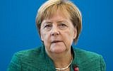 German Chancellor Angela Merkel is seen at a leadership meeting of the Christian Democratic Union (CDU) party on September 10, 2018, in Berlin. (AFP Photo/Odd Andersen)