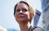 In this file photo taken on September 3, 2018 Cynthia Nixon, candidate for New York Governor, participates in the annual West Indian Day Parade  in the Brooklyn borough of New York City. (AFP PHOTO / GETTY IMAGES NORTH AMERICA / Yana Paskova)