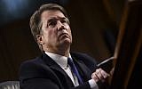 In this file photo taken on September 4, 2018 Judge Brett Kavanaugh looks on during his US Senate Judiciary Committee confirmation hearing to be an Associate Justice on the US Supreme Court, on Capitol Hill in Washington, DC.
(AFP/ Brendan SMIALOWSKI)