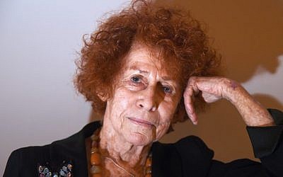 In this file photo taken on January 15, 2015 French survivor of the Auschwitz-Birkenau camp Nazi concentration camp, film director and novelist Marceline Loridan-Ivens, poses in Paris (AFP PHOTO / DOMINIQUE FAGET)