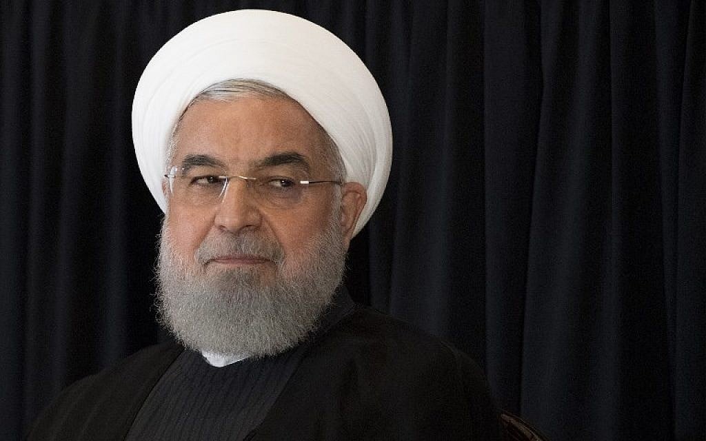 Iranian President Hassan Rouhani speaks during a press conference in New York on September 26, 2018, on the sidelines of the United Nations General Assembly. (AFP PHOTO / Jim WATSON) Iranian President Hassan Rouhani speaks during a press conference in New York on September 26, 2018, on the sidelines of the United Nations General Assembly. (AFP PHOTO / Jim WATSON)