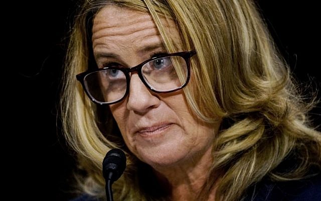 Christine Blasey Ford testifies before the US Senate Judiciary Committee on Capitol Hill in Washington, DC, September 27, 2018 (AFP Photo/Pool/Melina Mara) Christine Blasey Ford testifies before the US Senate Judiciary Committee on Capitol Hill in Washington, DC, September 27, 2018 (AFP Photo/Pool/Melina Mara)