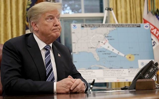 US President Donald Trump speaks in the Oval Office in Washington, DC, September 11, 2018. (Win McNamee/Getty Images/AFP) US President Donald Trump speaks in the Oval Office in Washington, DC, September 11, 2018. (Win McNamee/Getty Images/AFP)