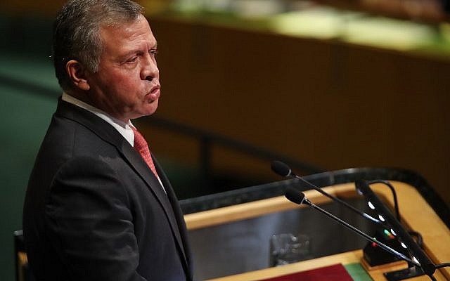 Jordan's King Abdullah II bin Al-Hussein addresses the 73rd United Nations (UN) General Assembly on September 25, 2018 in New York City. (Spencer Platt/ Getty Images/ AFP) Jordan's King Abdullah II bin Al-Hussein addresses the 73rd United Nations (UN) General Assembly on September 25, 2018 in New York City. (Spencer Platt/ Getty Images/ AFP)
