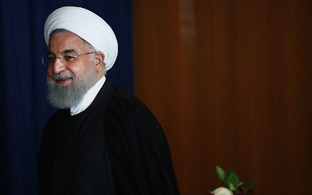Iranian President Hassan Rouhani during the 73rd United Nations General Assembly in New York City, on September 26, 2018. (Spencer Platt/Getty Images/AFP) Iranian President Hassan Rouhani during the 73rd United Nations General Assembly in New York City, on September 26, 2018. (Spencer Platt/Getty Images/AFP)