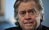 Steve Bannon, US President Donald Trump's former chief strategist, August 19, 2018, in Washington. (AP Photo/J. Scott Applewhite)